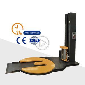 M Type Stretch Film Wrapping Machine Turntable <b>Pallet</b> Wrapper Pre-stretch Film <b>Pallet</b> Packaging Equipment - Product Image 1