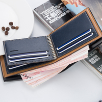 Dompet Pendek Kulit PU untuk Pria, Dompet Bisnis Bermerek, Dompet Tangan Kulit PU untuk Pria