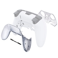 Façade décorative personnalisée pour PS5 Edge, remplacement du couvercle supérieur et inférieur en argent chromé bricolage