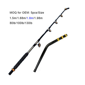 Canna da traina per la <span class=keywords><strong>pesca</strong></span> al tonno in mare profondo, per la <span class=keywords><strong>pesca</strong></span> di grossa selvaggina, 80lb 100lb 130lb, con punta girevole e impugnatura curva - Product Image 6