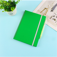 Carnet de notes A5 à spirale avec couverture rigide en PU, personnalisable, pour étudiants, avec sangle simple, 50 feuilles