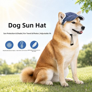 Designer cotton-polyester baseball cap, suitable for dogs and <b>cats</b> - summer sun protection pet clothing - Product Image 3