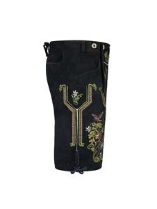 Lederhosen Short en cuir souple de qualité supérieure pour homme en daim noir élégant Tenue traditionnelle bavaroise brodée sur mesure grande taille - Product Image 5