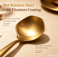 Luxuriöses Gold 304 Edelstahl Modernes Besteck-Set mit Einzigartigem Diamant-Rhombus-Griff Matt Satiniertes Finish Party Großhandel
