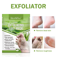 BestNiffes Livraison en 1 à 3 jours Masque pour les pieds à l'aloe vera Masque exfoliant pour réparer, adoucir, hydrater et nourrir la membrane des pieds