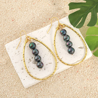 Offre Spéciale simple 14k or larme cerceau coquille perle pendentif goutte d'eau boucle d'oreille pour les femmes