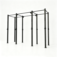 Cage de musculation modulaire extensible autoportante en acier au carbone pour l'entraînement de force et la musculation