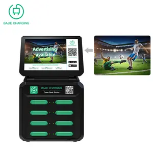 Cell Phone Rental Sharing Power Bank Machine 12 Slots Power Bank Charging Station With Screen