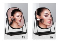 Miroir de rangement Portable à grossissement de 1x/3X, miroir de Table en métal personnalisé