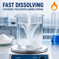Agent de déshydratation des boues d'eaux usées, polyacrylamide cationique PAM, poudre chimique, pureté 99%, marque Zhendong, pour les eaux usées