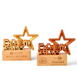 Trophée en bois massif personnalisé avec impression 3D, pour compétition créative, champion, personnel exceptionnel, retraite, honneur, commémoration - Product Image 3