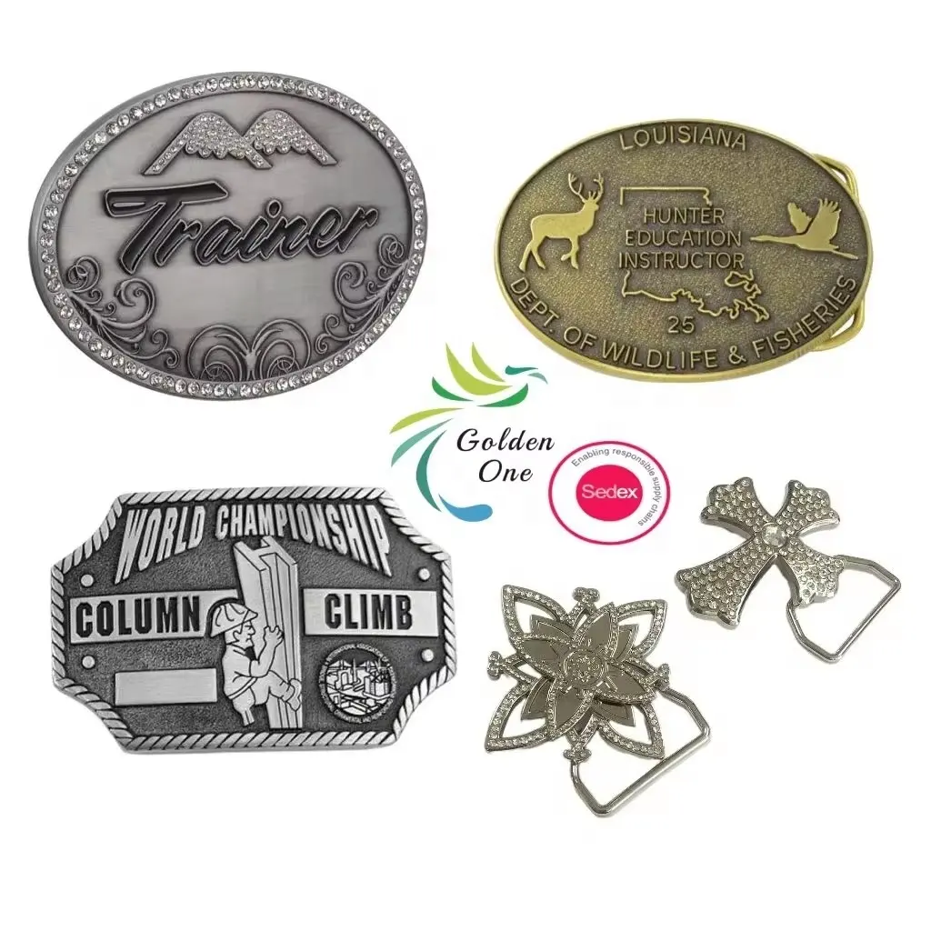 Whosale USA Logo Cowboy Craft Western einzigartiger Punk-Radfahrer antiker gravierter Gürtelschmuck Metallgürtelschnalle