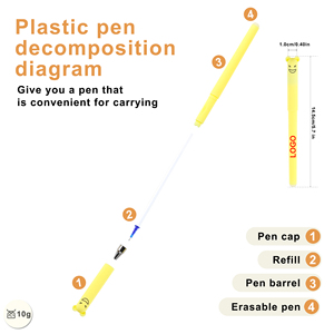 Stylos à encre gel effaçables promotionnels pour fournitures scolaires, avec logo personnalisé imprimé, vente en gros, fournitures d'apprentissage pour étudiants - Product Image 3