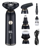 Rasoir électrique rotatif sans fil à 3 têtes pour hommes, double tension 100-240V, conception d'aspiration par vide sans fil, sans désordre