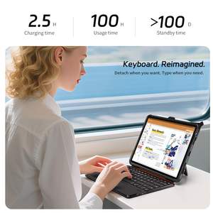 เคสสำหรับ <span class=keywords><strong>iPad</strong></span> รุ่นที่ 11/10 พร้อมคีย์บอร์ดและแทร็คแพดแบบถอดได้, ไฟแบ็คไลท์ 7 สี, หมุนได้ 360 องศา °   ขาตั้งแบบหมุนได้, สายคล้องมือ - Product Image 6