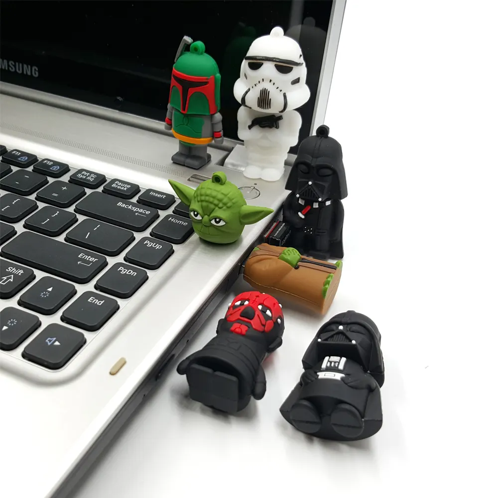 Мультяшный флеш-накопитель Star Usb War USB 2,0 Дарт Вейдер 2 ГБ 4 ГБ 8 ГБ 16 ГБ карта памяти 32 Гб 64 Гб 128 ГБ флеш-накопитель