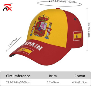 Gorra de Béisbol con Bandera de España Personalizada al por Mayor, Gorra de Camionero con Visera Ajustable para Protección Solar para Mujeres y Hombres - Product Image 4