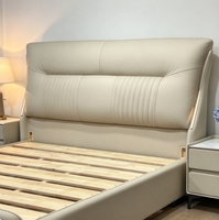 Lit rembourré de style italien à pied de lit bas pour chambre d'hôtel, idéal pour projets de mobilier d'appartements et de villas (vente en gros)