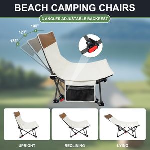 Sillas Plegables Portátiles para Playa y Camping, Reclinables y Bajas, con 3 Posiciones, para Playa, Jardín y Viajes - Product Image 3
