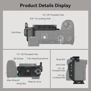 SmallRig Half Cage para <span class=keywords><strong>Sony</strong></span> Alpha 6700/6600 /<span class=keywords><strong>6500</strong></span>/6400 Camera Video Cage con agujeros roscados de montaje de Zapata-4337 - Product Image 6