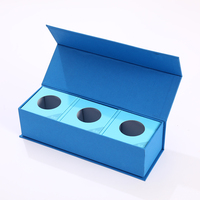 Boîte rigide personnalisée en papier magnétique recyclable avec insert, gaufrage et pelliculage brillant