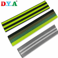 Sangle en nylon rayée colorée, épaisse et résistante à l'usure, personnalisable pour vêtements, sacs et mobilier d'extérieur