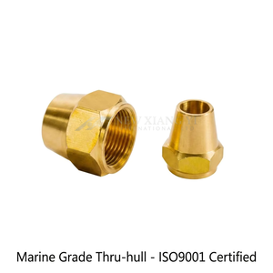 ข้อต่อท่อทองเหลือง 1/4''YBSC3 แบบ JIC 45 องศา ° ข้อต่อเฟลร์นัทเกลียว BSPT อุปกรณ์ทางทะเลสำหรับเรือยอชท์ ผลิตในไต้หวัน - Product Image 4