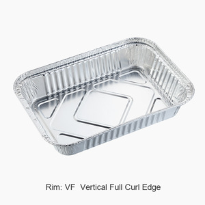 F100 Plateau en feuille d'<span class=keywords><strong>aluminium</strong></span> pour restaurant Casserole <span class=keywords><strong>alimentaire</strong></span> jetable pour la restauration 880ml Boîte à emporter en fer blanc avec couvercle en carton Argentine - Product Image 2
