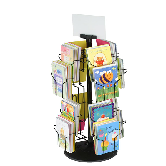 Apache Factory Customized Metal Rotating Greeting Card Display Rack for Shop Display — view 2