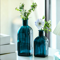 Ensemble de mini-vases en verre dégradé nordique, petits flacons décoratifs pour fleurs, centre de table, décoration intérieure, cadeau de mariage ou de pendaison de crémaillère