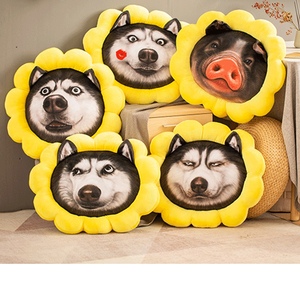 Coussin en <span class=keywords><strong>peluche</strong></span> en forme de tête d'animal de compagnie, Husky mignon, jouet en <span class=keywords><strong>peluche</strong></span> - Product Image 2