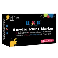 Permanent Metallic Acrylic Markers, Pens for Rock Painting