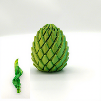 Balle de slime déformable imprimée en 3D, jouet créatif anti-stress à torsion, nouveau modèle d'œuf de dragon rotatif et déformable