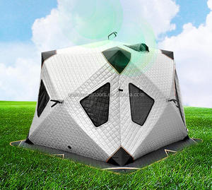 3-4 camping en plein air tente <span class=keywords><strong>safari</strong></span> de luxe Plus coton épaississement pêche igloo tente pêche sur glace hiver Tube automatique tente - Product Image 2