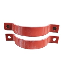 Collier de serrage double en acier au carbone rouge de haute qualité, galvanisé à chaud anti-corrosion, robuste, personnalisable, boulons en U OEM