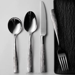 Ventes chaudes, restaurant, ensemble de couverts en argent bon marché, cuillères à dîner, fourchettes et couteaux, acier inoxydable, polissage miroir, <span class=keywords><strong>occasion</strong></span> de mariage - Product Image 2