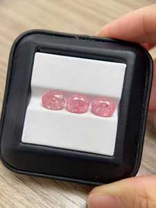 Pietre Preziose Sintetiche Anster Taglio Ovale 1-20ct Colore Rosa Chiaro Effetto Ghiaccio Frantumato per Gioielli - Product Image 3