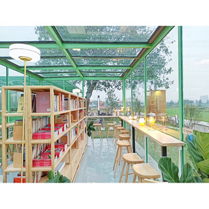 บ้านคอนเทนเนอร์ทรงสี่เหลี่ยม ดีไซน์ทันสมัย ร้านค้ากลางแจ้ง โซลูชั่นครบวงจร ติดตั้งนอกสถานที่ - Product Image 4