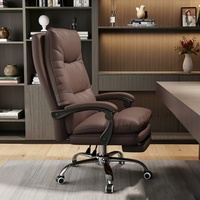 Chaise de bureau à domicile avec repose-pieds, chaise d'ordinateur inclinable confortable pour une longue assise, chaise de direction professionnelle