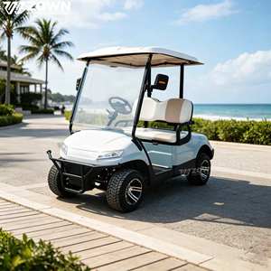 Voiturette de golf électrique 4 roues de haute qualité avec sièges confortables pour le transport quotidien dans les villas, les complexes hôteliers et les clubs de golf. - Product Image 1