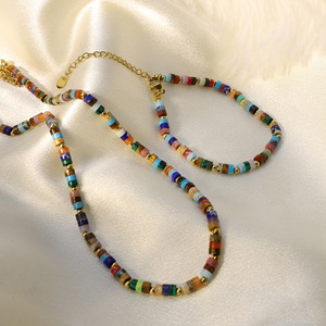 European American Sunflower Pendant Pearl Necklace Bohemian Style Clavicle Chain For Women Party Jewelry - Product Image 3