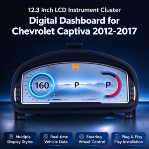 หน้าจออัจฉริยะขนาด 12.3 นิ้ว อัพเกรดแผงหน้าปัดรถยนต์ LCD สำหรับ Chevrolet Captiva ปี 2012-2017 แดชบอร์ดดิจิตอล ชุดหน้าปัดแบบ Virtual Cockpit - Product Image 1