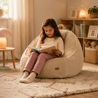 Fauteuil pouf enfant durable à une place, rembourré en mousse douce, confortable et design décontracté, idéal pour le jeu et la télévision