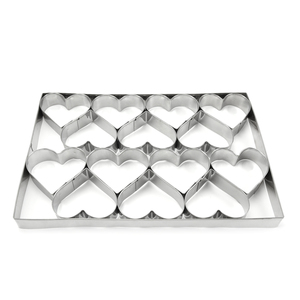 14型18/0ステンレス鋼ハート型ペストリーツールクッキー生地カッター型 - Product Image 5