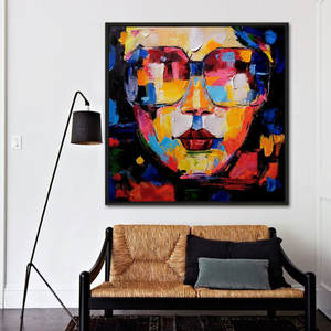 Dipinto a Olio Astratto di Donna con Palette, Arte Fine su Tela per Decorazione Casa - Product Image 4