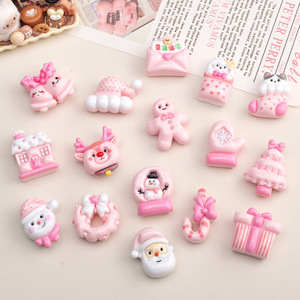 Résine rose thème de noël dessin animé bricolage résine accessoires crème poudre Animal Gel pince à cheveux indésirable coque de téléphone <span class=keywords><strong>boucle</strong></span> de chaussure - Product Image 4