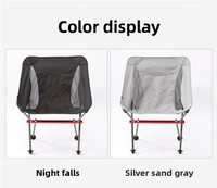 Chaise pliante d'extérieur moderne en alliage d'aluminium avec dossier en tissu Oxford, modèle TK-11, très portable, pour la maison, le camping et la pêche