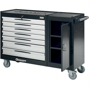 Gabinete de herramientas Fasano con 7 cajones, almacenamiento rodante con puertas con cerradura para reparación de automóviles - Product Image 2
