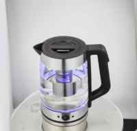 Bouilloire Électrique en Verre Sans Fil 1,8 L 1800W pour Cuisine, Théière avec Fonction Maintien au Chaud, Logo Personnalisé OEM Disponible