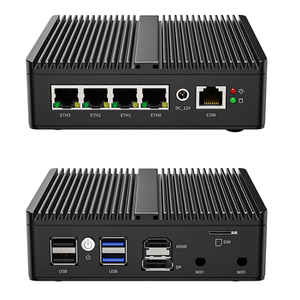 คอมพิวเตอร์สำหรับอุตสาหกรรมมินิพีซี4 * I226-V 2.5g LAN เราเตอร์ไฟร์วอล J5040 J4125 N100 <span class=keywords><strong>N5100</strong></span> N5105 fanless pfsense - Product Image 3